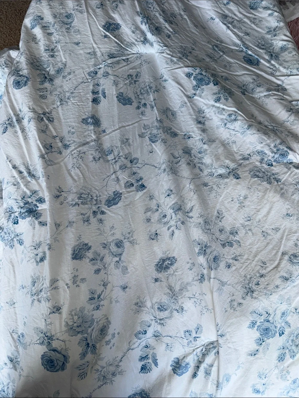 Laura Ashley Light Blue Striped twin bed comforter